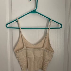 Beige Crochet crop top